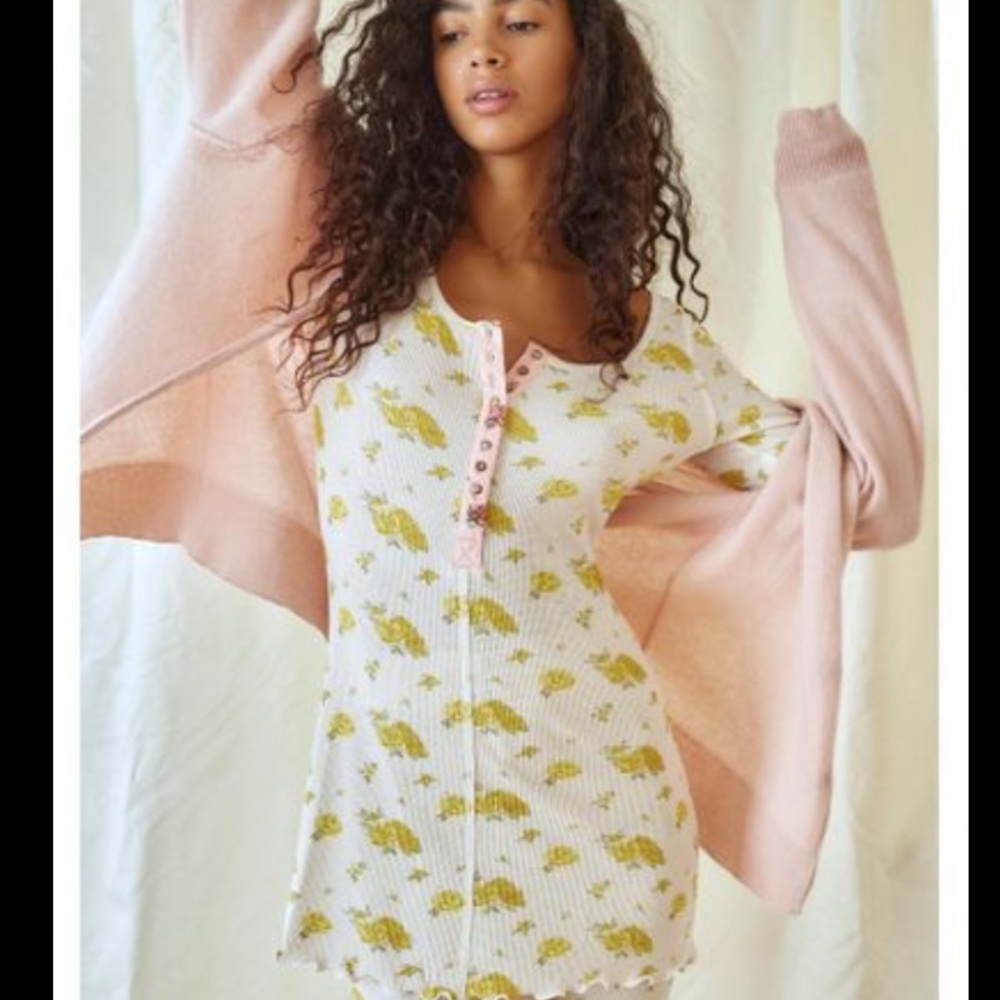 Free People Thermal floral mini Dress
